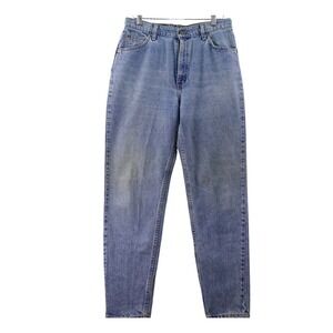 Vintage Levis 921‎ Tapered Fit Orange Tab Jeans Womens Size 14 Long Blue Denim